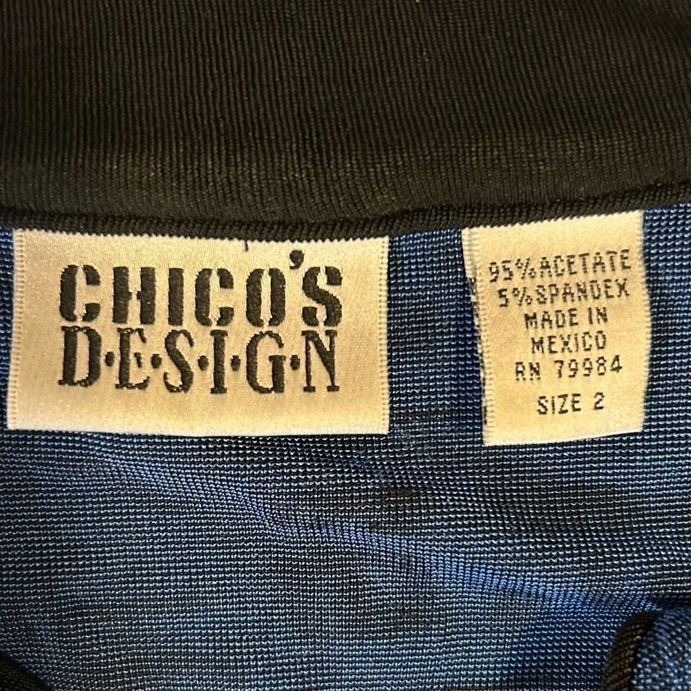 Chicos Egyptian Cat Textured Button Blouse. Chico's Size 2= L/12 - Picture 8 of 8